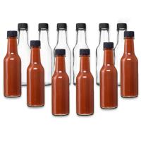 Salsa caliente Amber Glass Storage Bottles vacía 150ml Antitear QZH