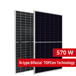 Biface tout le module PV noir 415w 410w Topcon PV Cellule 182mm*182mm