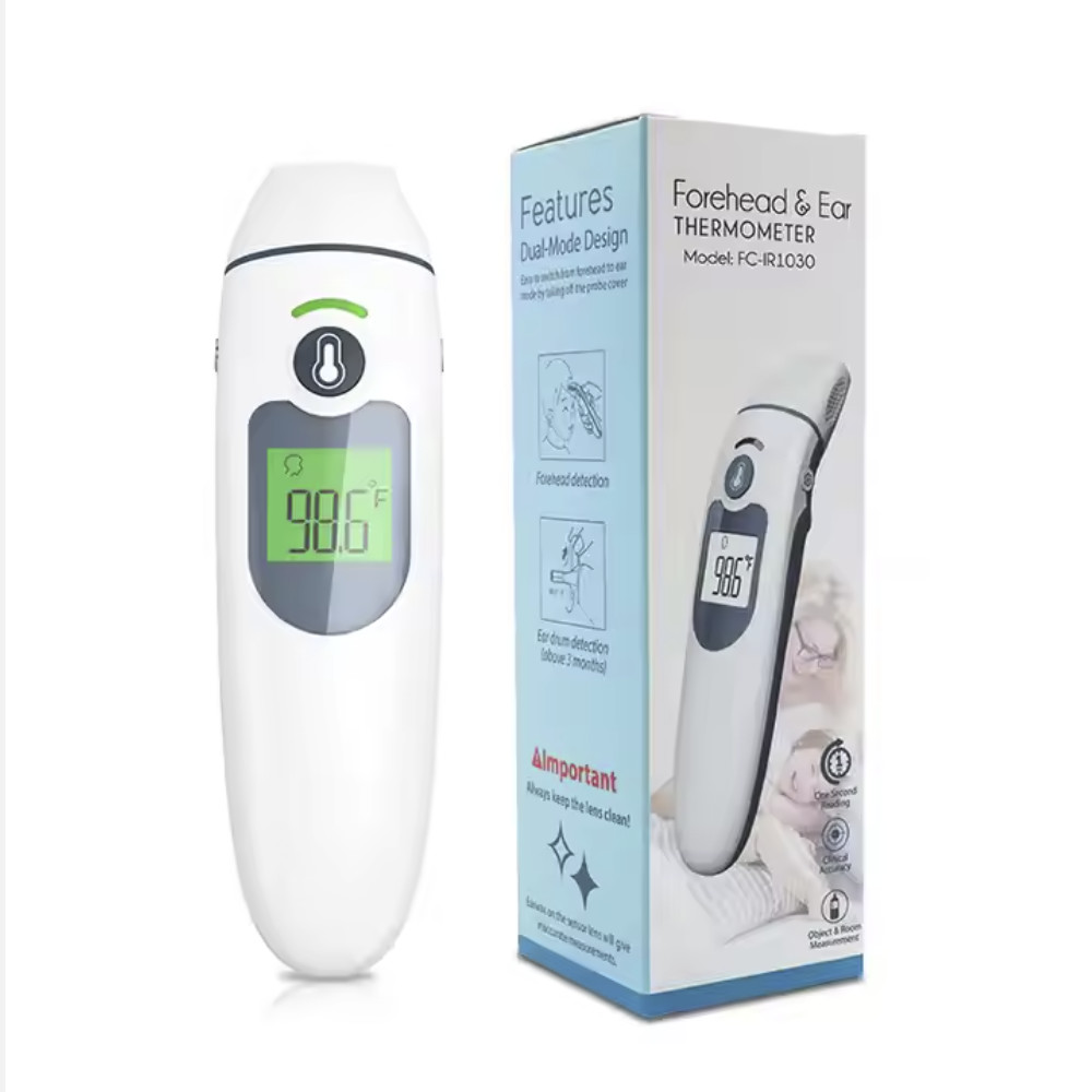 Non Contact Body Fever Forehead Thermometer IP20 With LCD Display