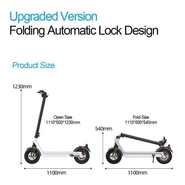 Unisex Electric Scooter X9 16.5Ah Battery 850w Motor Foldable Design Net/Gross Weight 20KG/21KG EU/US Warehouse Delivery