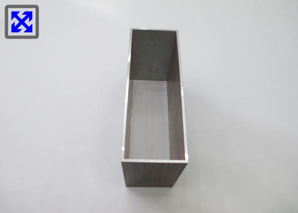 Recyclable Aluminium Tube Profiles , Anodized Aluminum Tubing Walnut Wood Grain