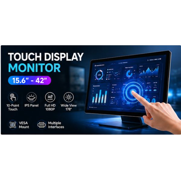 15.6 Inch Touchscreen Display 7mm Open Frame VESA LCD 1920*1080 FHD Industrial Cheap Touch Screen Monitor
