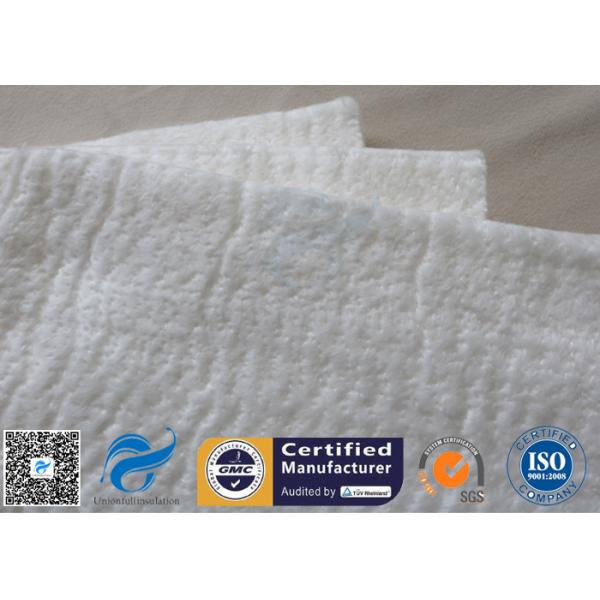 Высокое одеяло изоляции дверки топки 1200℃ циновки 25мм иглы стеклоткани кремнезема белое