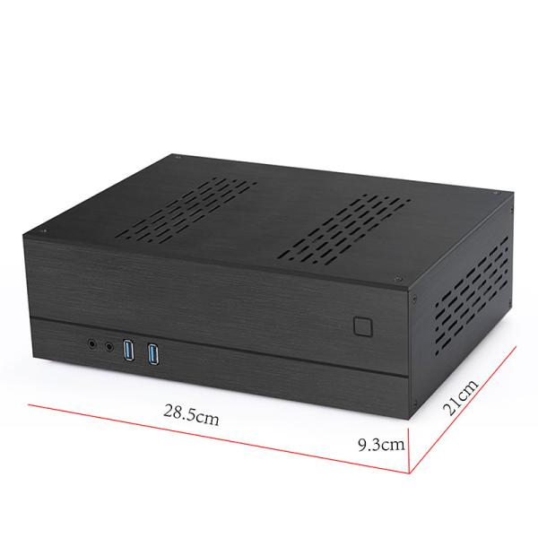Black Silver 8cm Fan 3mm Aluminium HTPC Cases