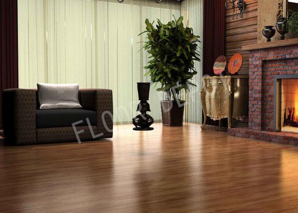 Wood Non Slip Laminate Flooring ECO Thickness 8mm E1 Waxed Birch Color