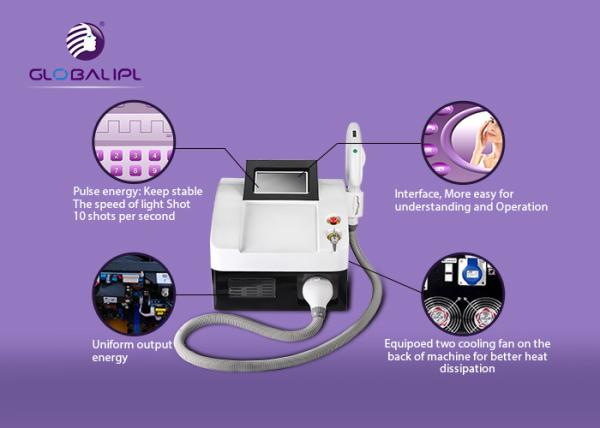 Skin Rejuvenation SHR IPL RF Beauty Equipment 10MHz RF Frequency With 3 Hand Pieces