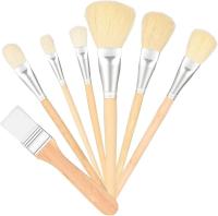 Pinceaux d'art en bois à formes multiples pour peinture à l'huile acrylique à l'aquarelle