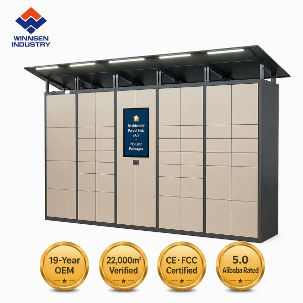 Stainless Steel Outdoor Waterproof 24/7 Smart Parcel Locker for Residential Communities
