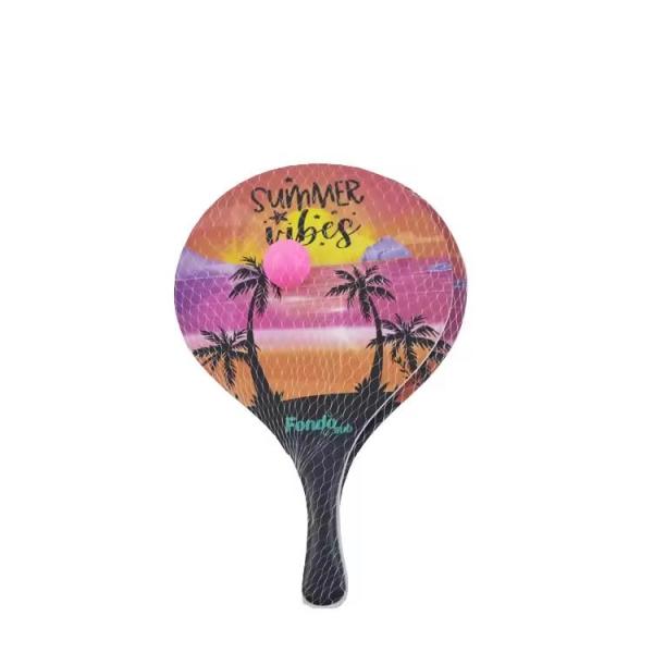 Juguete de pelota de paleta de madera - Juguete al aire libre en interiores: juego divertido y clásico de paleta para niños y niñas