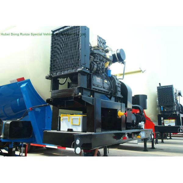 2 Axles V Type Tank Semi Trailer For Dry Powder Meterial Carry 40 - 45 M3 Capacity