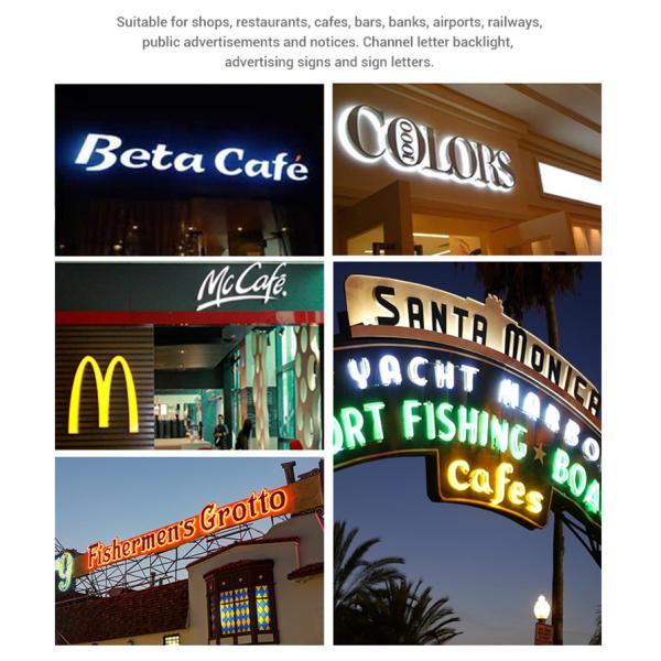 IP67 12v LED Lighting Modules 75*15*5mm 0.72W*20 Red Blue Green