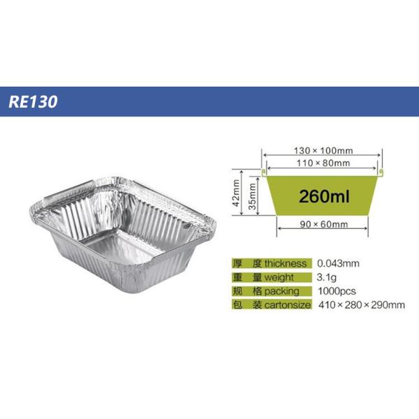 небольшой алюминий 260ml принимает прочь контейнеры печь устранимый поднос еды алюминиевой фольги с крышкой