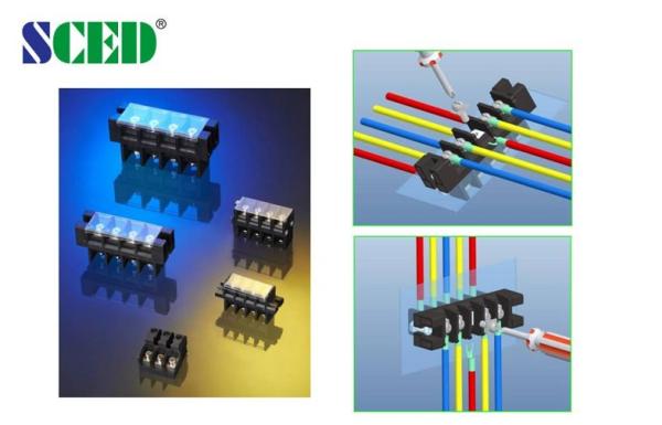 Alimente através do conector 600V 40A 13.00mm do bloco terminal de parafuso de PBT