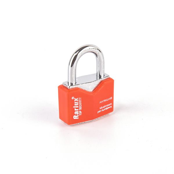 Rarlux 40mm Short Shackle Colorful Safety  Padlock  Plastic Cover Rhombic Chrome Plated Iron Padlock
