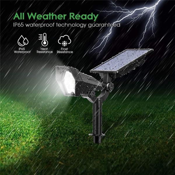 o jardim de 2700K 2W moeu a paisagem IP65 240lm exterior Rotatable das luzes solares