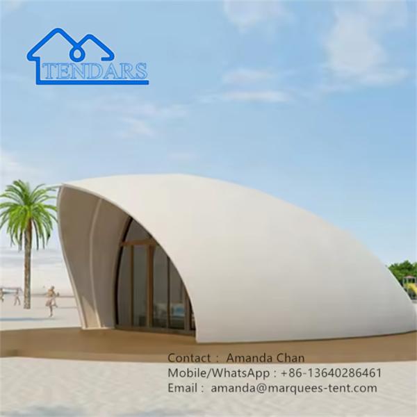 Acampamento ao ar livre Tendas de sombra de concha Casa Resort Tenda de luxo Para glamping