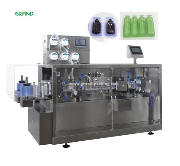 4 Filling Heads Plastic Ampoule Filling & Sealing Machine With Touch Screen 0.8-200ml