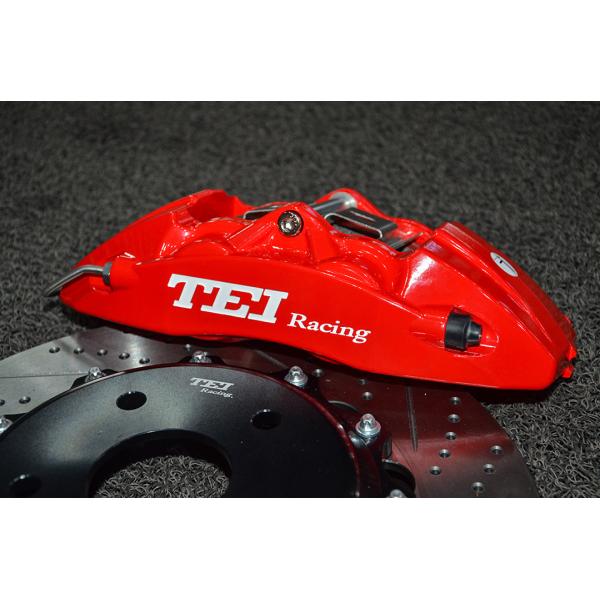 Четыре поршня TEI Racing Большой тормозный комплект для Toyota RAV4 Переднее колесо 18-дюймовое колесо