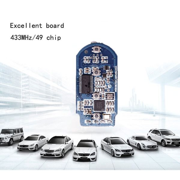 433MHz 49 Chip Auto Keys 3 Button Car Smart Key Remote Board