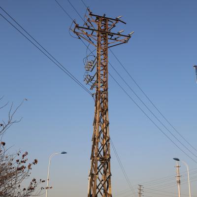 Angle Galvanized 220kv Transmission Line Towers , 10m High Voltage Electric Tower