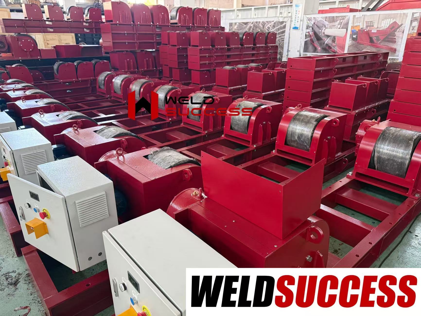 100 Ton Maximum Self-Aligning Bolt Adjustment Welding Pipe Rollers for Tank Turning Rolls