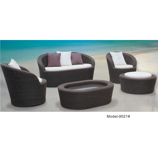 5 piece -Rattan outdoor Leisure backyard patio PE rattan wicker sofa set ottoman -9021