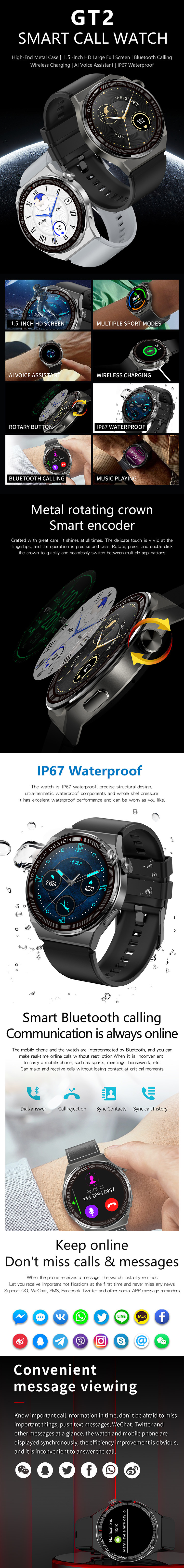 Контроль 64MB сна Smartwatch отслежывателя фитнеса Bluetooth 5,0
