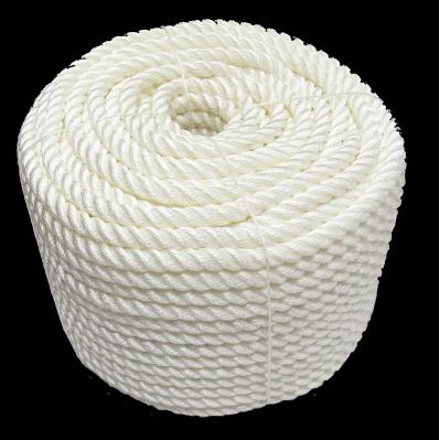 12MM*200M 3 Strand Polyester Twisted Marine Rope 1/4 Inch Soft Multifilament 3 Strand Twisted Rope Nylon Mooring Anchor Rope