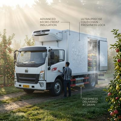 Sandwich Structure 4×2 Refrigerated Truck Good Heat Insulation Performance