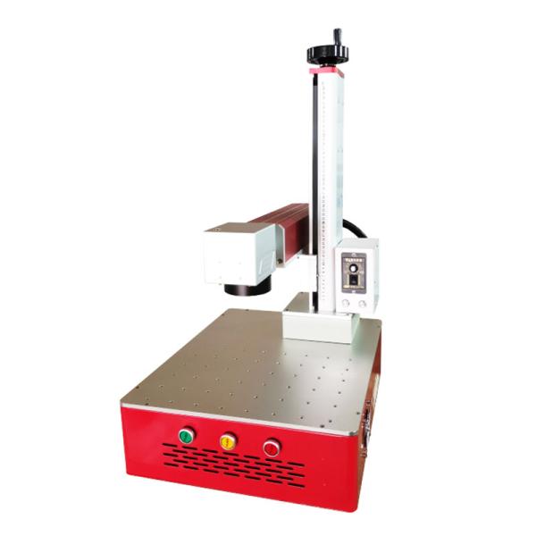 30 KG Portable Fiber Laser Marking Machine for Mini Rotary Medals and Dog Tages Engraving at Manufacturing Plant