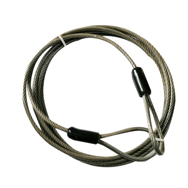 Fermeture de câble de sécurité en câbles galvanisés revêtus en PVC avec extrémités de boucle
