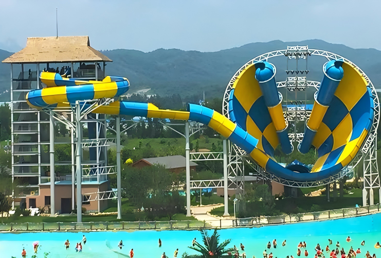 18-21M Water Park Water Slide Super Tornado Water Slide Waterproof