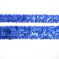 Bling 4.5cm guarnição da fita da lantejoula do brilho de 3 fileiras da fileira 4