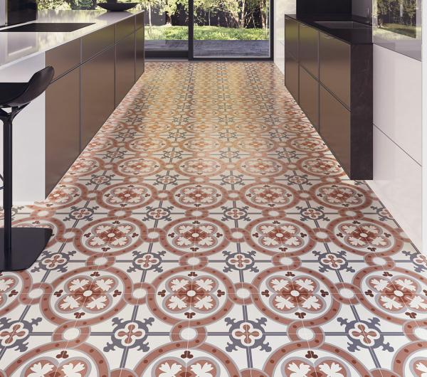 4 styles Eco-friendly 200x200mm Parement intérieur et plancher Carreaux céramiques rustiques pour restaurant et salon