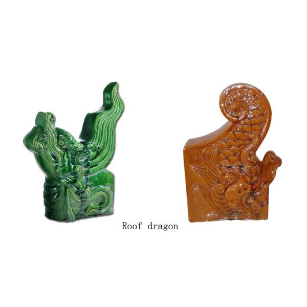 Figuras chinesas Dragon Glazed Traditional Decoration do telhado do miradouro exterior