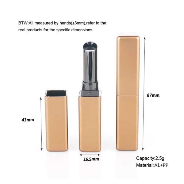 2.5г Прозрачные контейнеры для бальзама для губ роскошный коричневый металлический внешний Античный трубку для помады