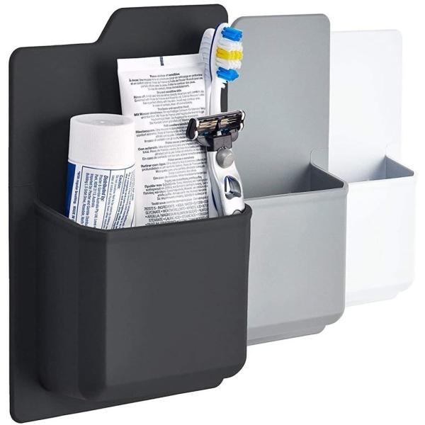 Custom Logo Modular Silicone Toothbrush Holder Bathroom Shower