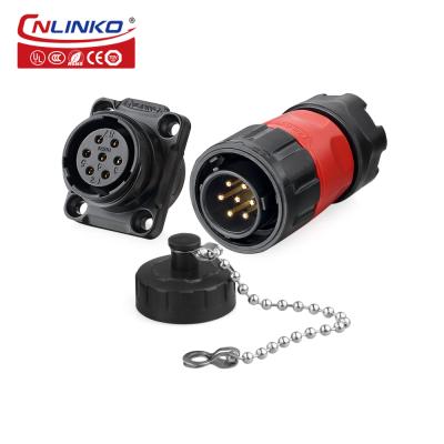 M20 Waterproof Circular Connector 7 Pin Panel Mount Male Plug Female Socket Ac Power Connector for Led Screen
