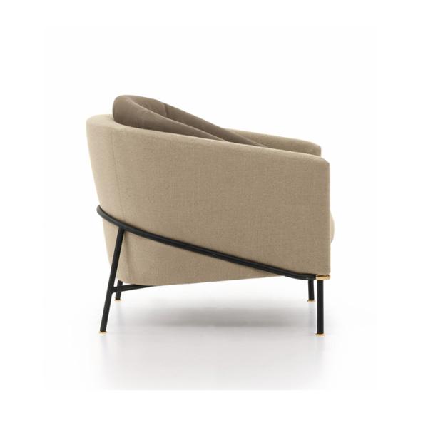 FLI NOIR True Innovations Fabric Accent Chair Steel Base Built - In Seat