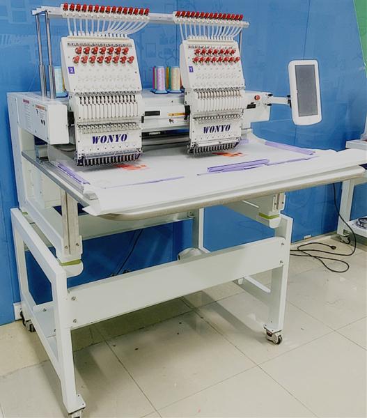 WONYO 2 Head Computer Monogram Cap T-shirt Flat Embroidery Machine Price for Nigeria