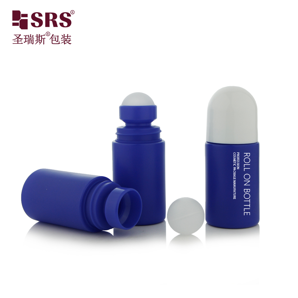 Wholesale 60ml Round Cylinder Large‑capacity Plastic Roller Bottle Empty Roll‑on Packaging