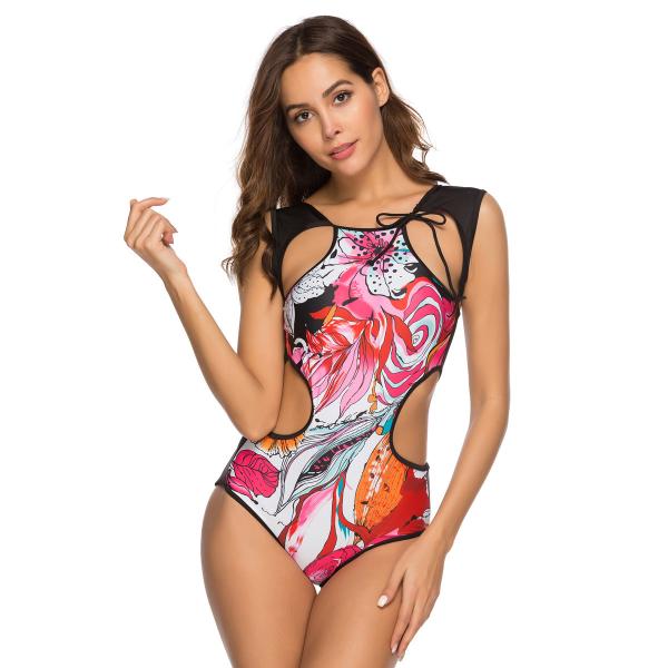 Women Sexy  Printed Bikini Set Push-Up Padded Bow Swimwears Swimsuit Beachwear Sexy Women's Swimsuits Bather Swimwear