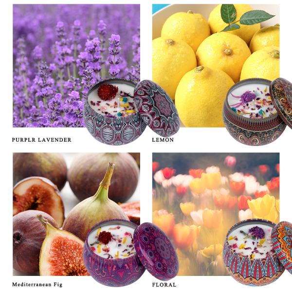 Handmade Ornament Aromatherapy Candle With Dried Flower Decoration