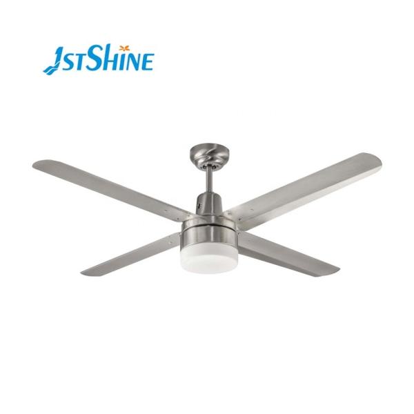 52 Brushed Nickel Iron Blades LED Ceiling Fan Light para Iluminação e Design de Circuitos