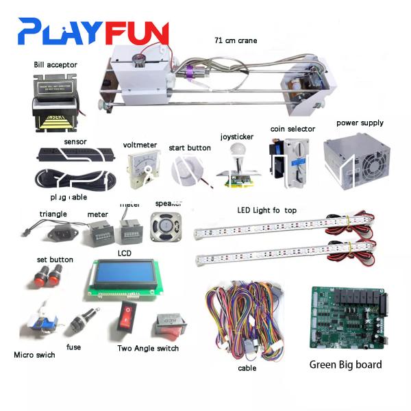 Accepteurs de factures Grand petit jouet attrapeur attrapeur grue L griffe kits composants prix Vending jeux d'arcade Mach