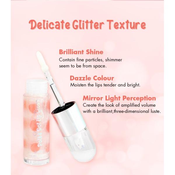 Beautiful 6ml Polka Dot Essence Lip Gloss Featured With Tube Packaging
