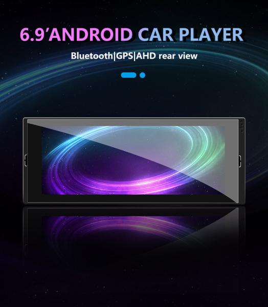 6.86 polegadas Universal Car DVD Player com Carplay GPS Navegação e Mirror Link Suporte