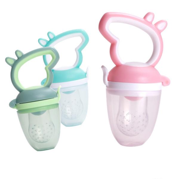 Cute Pig Animal Shape Silicone Fruit Teether Baby Teething Pacifier Fruit  Fruit Dummy