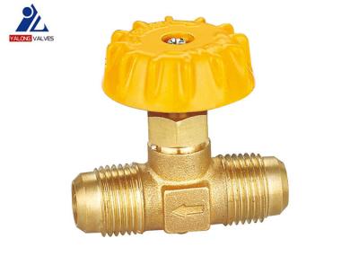 M X M Brass Stop Valve Threaded Zinc Yellow Color HPb57