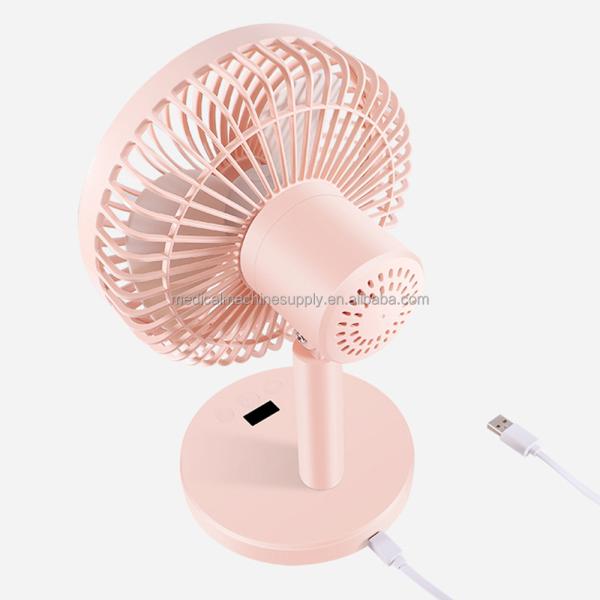 Silk Screen Printed Plastic Table Fan for Bathroom and USB Air Circulation System